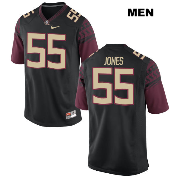 Men's NCAA Nike Florida State Seminoles #55 Fredrick Jones College Black Stitched Authentic Football Jersey GWN5569FX